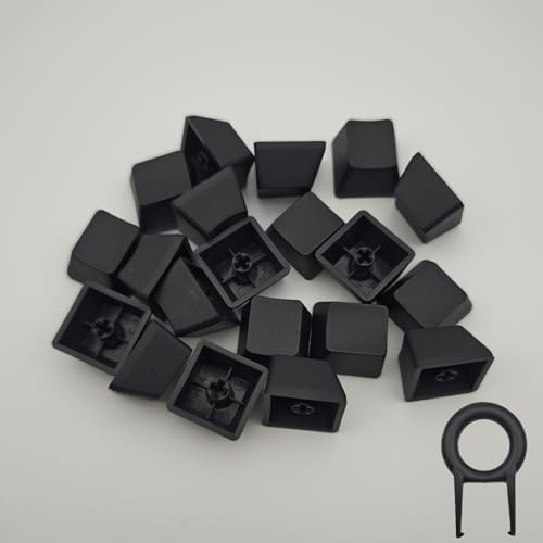 Image of OEM Profile Blank Black Keycaps PBT Material 1U R4 Keycap for MX switches Mechanical Keyboard (Black, 20pcs)