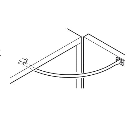 Häfele 366.73.702 - Öffnungsbegrenzer 200 mm | Klappenhalter | Für Klappen und Oberschränke | Kunststoff | Weiß | Zum Schrauben