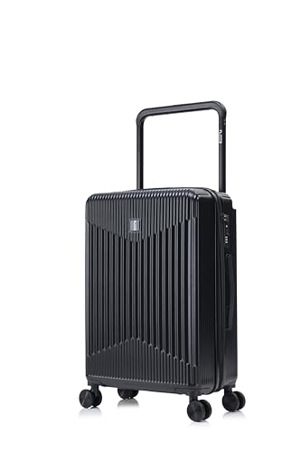 CELIMS – Maleta mediana de tamaño rígido 4 ruedas 65 cm ancho Trolley | Maleta de carga 20 kg | Abs Ligero | Cerradura Integrada | Equipaje de Viaje | Cerradura TSA | Negro