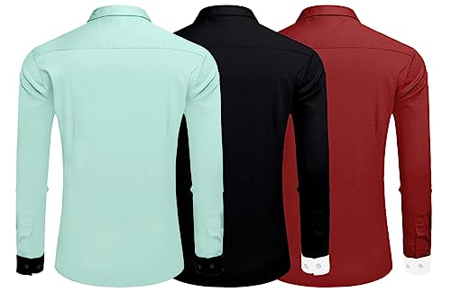 Image of Zombom Men's Striped Regular Fit Shirt