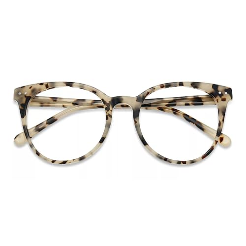 Image of Firmoo Blue Light Blocking Glasses for Women /Men, Round Fashion Retro Computer Anti Glare Anti Eyestrain Eyeglasses 3.0x Pattern