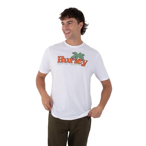 T-Shirt Hurley Homme à manches courtes noir Oz coupe classique confortable