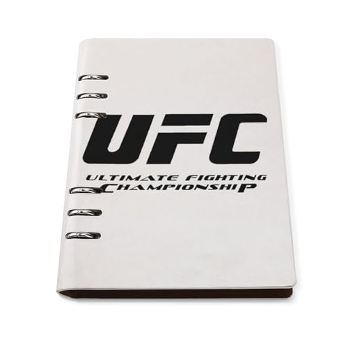 バインダーノート UFC 格闘 総合格闘技 ルーズリーフノート システム手帳 手帳 日記帳 メモ帳 6穴 A5サイズ PUレザー リフィル手帳 文房具 オフィス用品
