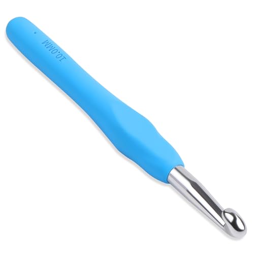 BUOKKON Crochets de 10 mm, aiguilles à crochet ergonomiques à poi...