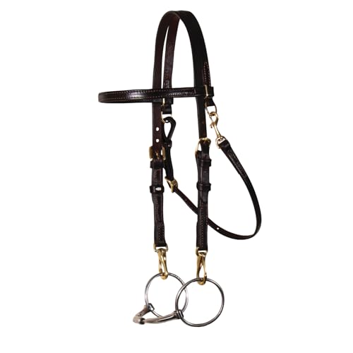 Victor Supreme Bob Hart Training Bridle for Horses | Efficient Tack Change | Double Stitched Browband and Cheeks | Ample Adjustment | Easy Adjust Throatlatch Bridle Leather