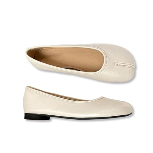 Split Toe Ballet Flats for Women Comfortable Tabi-style Flat Ballerina Shoe Lightweight Loafers All-Match for Daily Wear Beach Travel