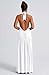 Memoriesea Women's Sexy Halter Deep V Neck High Slit Ruched Party Cocktail Maxi Dress White