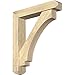 Ekena Millwork BKT0604X30X34IMP04RDF Imperial Craftsman Rough Sawn Bracket w/Offset Brace, Douglas Fir