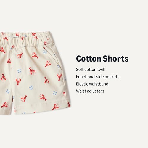 Image of Amazon Essentials x Sofia Grainge Unisex Babies, Toddlers and Kids' Pull-on Cotton Twill Shorts
