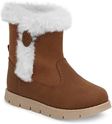 OshKosh B'Gosh Girls Siberian Fashion Boot, Tan, 12 Little Kid | Image 5