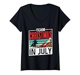 Photo Gallery donna natale di squadra a luglio natale a luglio babbo natale maglietta con collo a v Photo Gallery donna natale di squadra a luglio natale a luglio babbo natale maglietta con collo a v