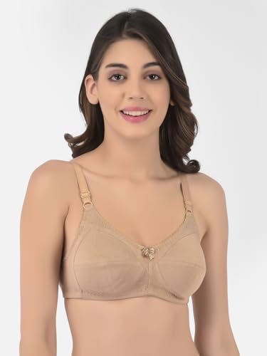 Image of Softline Women's Cotton Blend Wire-Free Non-Padded | Full Coverage Bra Combo | Comfortable & Breathable Everyday Wear (Pack of 2)