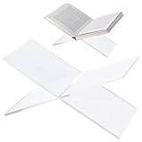 Acrylic Book Holder Acrylic Open Book Display Stand Reading Acrylic Book Holder for Open and Closed Books, Newspaper, Magazines, Textbooks, Recipe Holder Picture Display (2)
