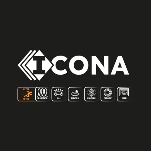 Cacerola baja Metaltex ICONA de 24cm en acero inoxidable para cocciones uniformes 6