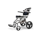 HADECOLL Silla de Ruedas móvil de Transporte Ligero Silla de Ruedas móvil de Transporte Ligero de aleación de Aluminio Ultraligera， Transporte Plegable portátil，A