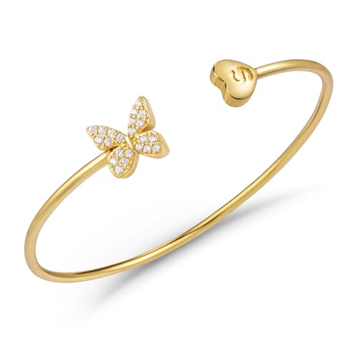 SELOVO Letter Bracelet Women Initial Bracelets Butterfly Heart Bracelets for Women