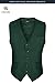 HISDERN Mens Suit Vest Formal Business Forest Green Vest for Men Dress Vests Solid Color Cyan Tuxedo Waistcoat for Wedding Party Date Holiday Banquet