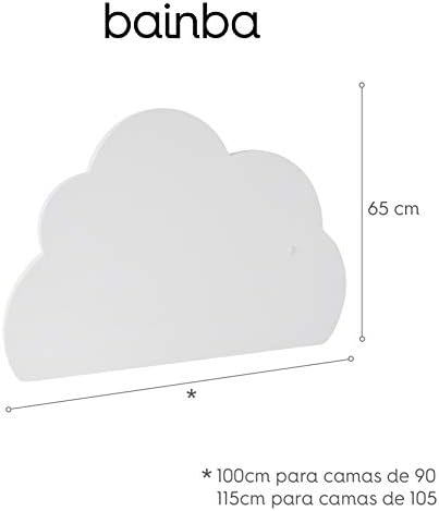 Bainba Tete De Lit Enfant Nuage Avec Lumiere 90 Cm Amazon Fr Cuisine Et Maison