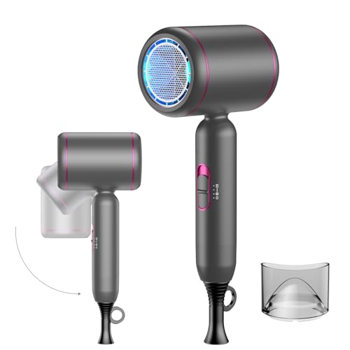 Föhn Haartrockner 1800W Reisefön Klein & Klappbar mit Stylingdüse, Reise Hair Dryer Ion Fön...