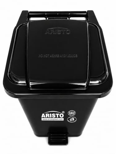 Image of ARISTO Plastic Pedal Garbage Waste Dustbin 45 LTR BLACK