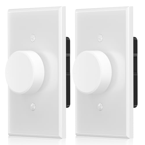 Image of AIDA Digital Light Toggle Dimmer Switch for Dimmable LED, CFL & Incandescent Bulbs, Single Pole /3-Way, Screwless Wall Plate Included, UL Listed, No Neutral Wire, 2 Pack