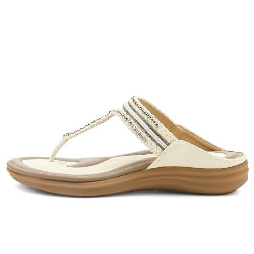 Image of UBFEN Womens Slides Walking Sandals Comfortable Platform Slip On Dressy Summer
