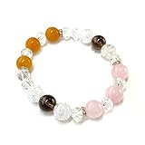 南都天石 星座石 蠍座 さそり座 Scorpio ローズクォーツ トパーズ クラッククリスタル本水晶 スモーキークォーツ 天然石 パワーストーン ブレスレット 金運 恋愛運 健康運…