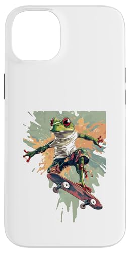Rad Frog �X�P�[�^�[ ������ �X�P�[�g�{�[�h �f�U�C�� �X�}�z�P�[�X iPhone 14 Plus �p