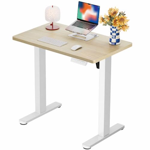 Image of ErGear Height Adjustable Electric Standing Desk, 32 x 19 Inches Sit Stand up Desk, Memory Computer Home Office Desk, Natural