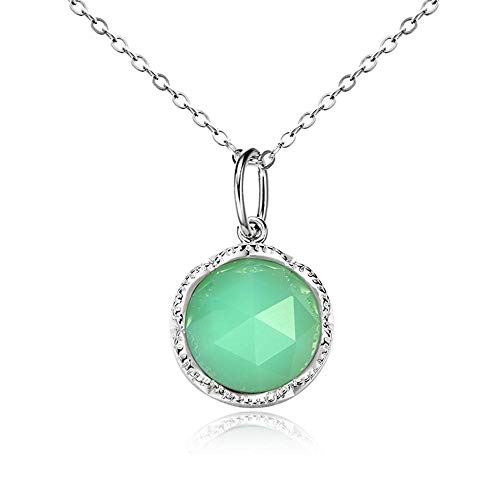 Collier en jade naturel et argent 925 sterling durable pour femme