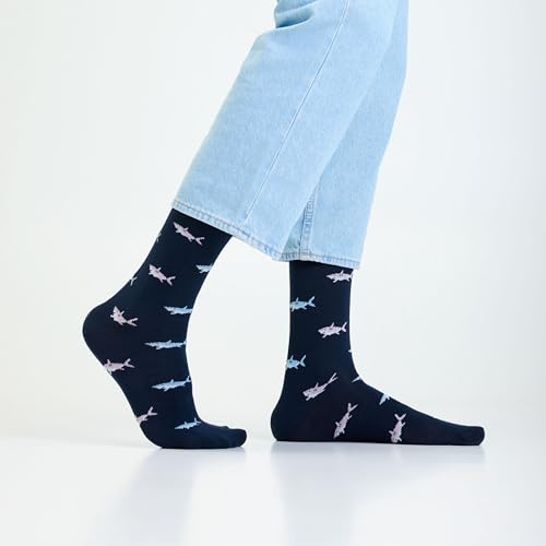 Image of Mint & Oak Long Socks For Men, Soft Cotton Calf Length Socks, Colorful Sock Gift For Men, Full Length & Odour Free, Funky Socks - Gift Box of 3
