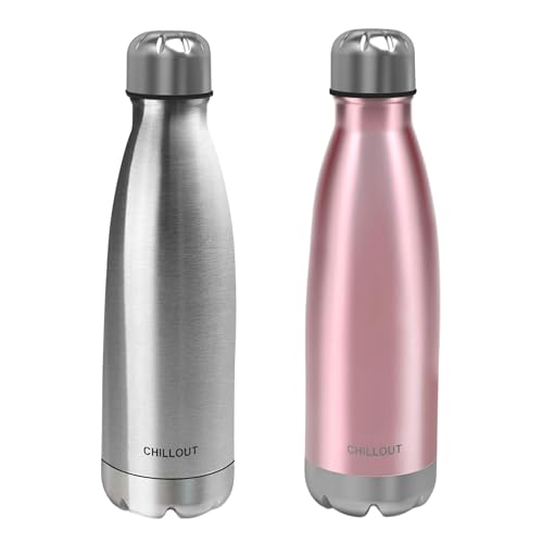 Image of CHILLOUT LIFE 17oz Insulated Stainless Steel Water Bottles, Leak Proof