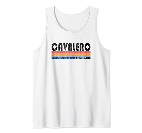 Cavalero, WA Hometown Pride, estilo retro de los 70 y 80 Camiseta sin Mangas