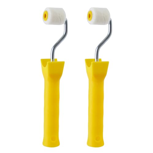 2 Pcs Foam Paint Roller Mini Paint Rollers for Touch up Trim Edge or Corner Extra Small Paint Wool Brushes Tiny Painting Tool for Professional Painting Results 1 Inch Roller