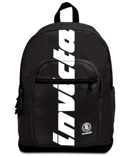 Invicta Zaino JELEK PLAIN LOGO - Nero - Doppio scomparto - 38 LT
