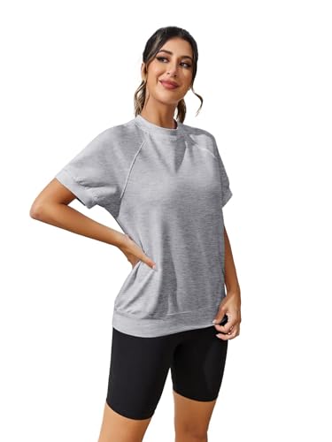 T Shirts for Women Summer Women's Tops Short Sleeve Sweatshirts Casual Basic Tee3