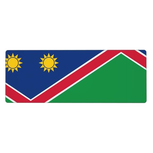 KKAFGBV Grand tapis de souris de jeu imprimé drapeau de la Namibie - 11,8 x 31,5 pouces antidérapant et imperméable pour clavier, ordinateur