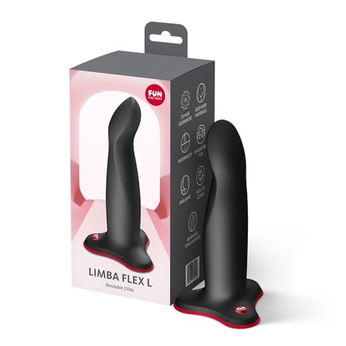 Fun Factory Limba Flex L | avec ventouse | noir | grand gode malléable