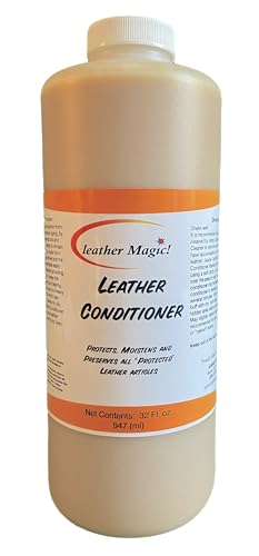 Leather Magic! Leather Conditioner for Protected Leather, 8 fl oz, Moisturizes and Preserves Auto Upholstery, Furniture, Jackets (32 oz.)