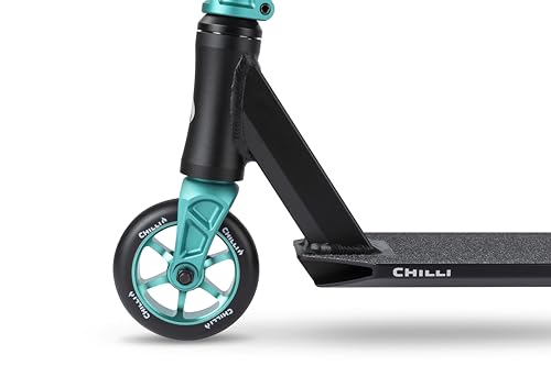 Chilli Pro Scooter 4000 | High-End Stunt Scooter | Der Einsteiger Stunt Scooter f&uuml;r angehende Profis | Gesamth&ouml;he vo 77 cm | 110 mm PU R&auml;der mit ABEC 9 Bearings | Sea