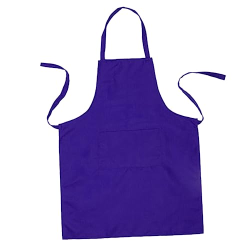 VALICLUD Delantal Azul con Bolsillo Halter de Limpiar y Cómodo de Usar