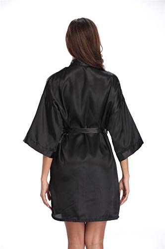 Women's Satin Kimono Robes Bridesmaid Wedding Robes Silky Bathrobes Summer Loungewear2