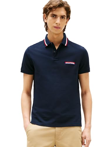 Tommy Hilfiger Men's Short Sleeve Casual Polo Shirts in Regular Fit with Stretch and Collar Designs