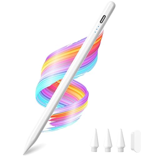 Stylus Pen for Apple iPad A16/11th 2026-2018 iPad Pencil A16/11/10/9/8/7/6 Air 11/13 M4/M3/M2/5th-3rd Pro 13/12.9/11/M5/M4 Mini A17 Pro/6/5th Stylus Palm Rejection Tilt Sensitivity Fast Charge