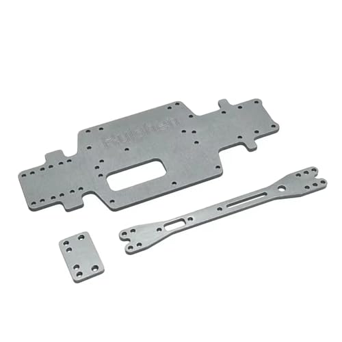 RC修理部品 For Wltoys 284131 K969 K979 K989 P929 1/28 メタルシャーシ ボトムプレートと2階 RCカーアップグレードアクセサリー 交換用(Silver)