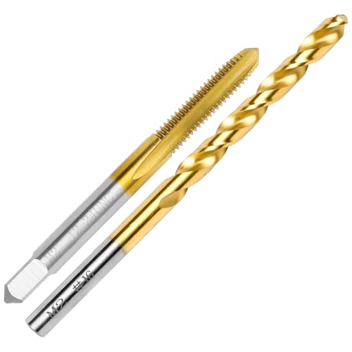 Image of 12-24 UNC Tap and #16 Drill Bit Kit, M2 HSS Drill and Tap Set, Combination of Drill and Tap Kit for Metal