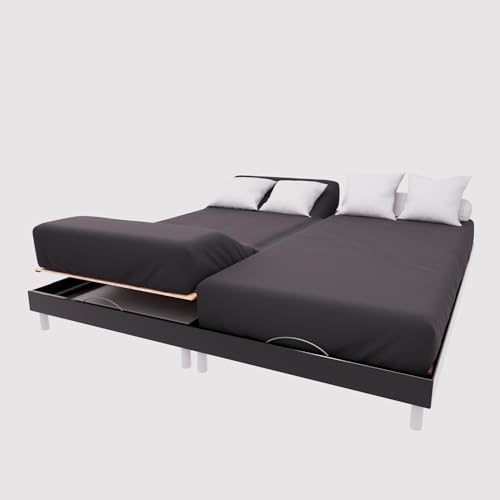 Soleil d'ocre, Drap Housse TPR en Coton 57 Fils 2x80x200 cm UNI Noir