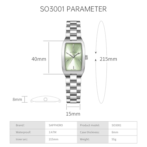 SAPPHERO Watches for Women Luxury Ladies Watches Women's Bracelet Watch Small Stainless Steel Analog 3ATM Waterproof Wrist Watch for Women4