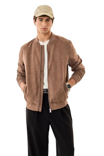 Image of SNITCH Men Casual Jacket | Regular Fit Textured Pattern With Lapel Collar & Full Sleeve | Polyester Blend Zip Closure For Everyday Street Style & Layering