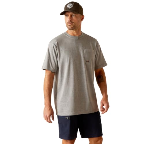 T-Shirt de Travail Rebar Chemise Henley Homme Ariat en Coton